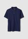 Blue pure cotton polo shirt regular fit_4