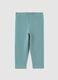 Girls' stretchy cotton blue leggings regular fit_1