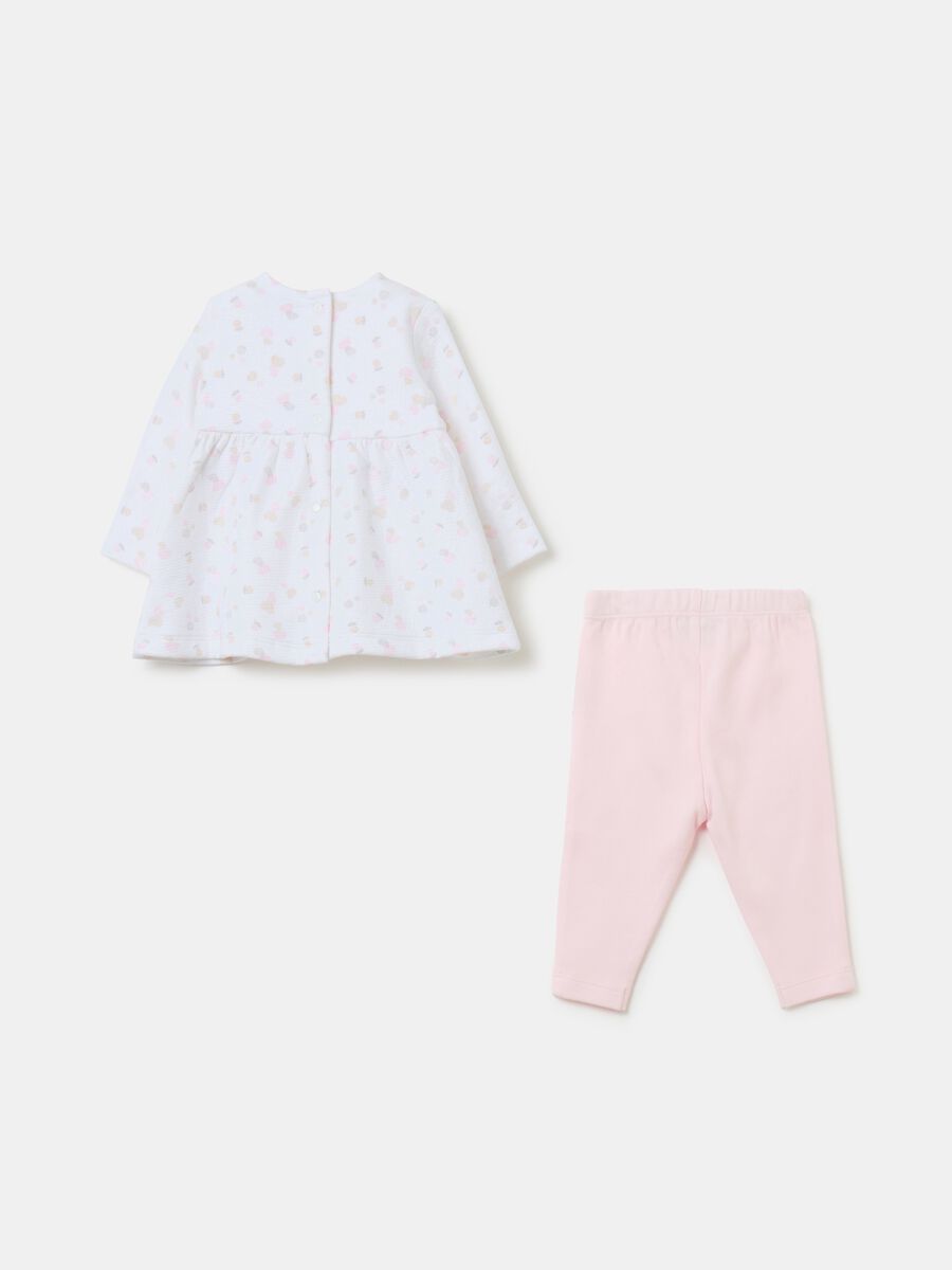 Set vestitino in seersucker e leggings_1