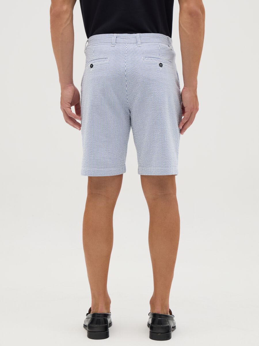 Men's multicolour stretch cotton Bermuda shorts - regular fit_3