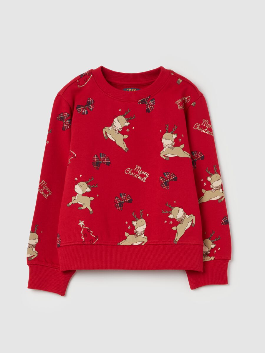 Christmas sweatshirt with Rudolph the reindeer print_0