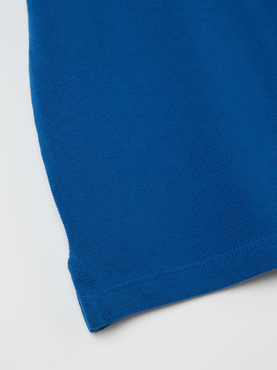 Boys' blue pure cotton polo with Spider-Man embroidery, regular fit_3