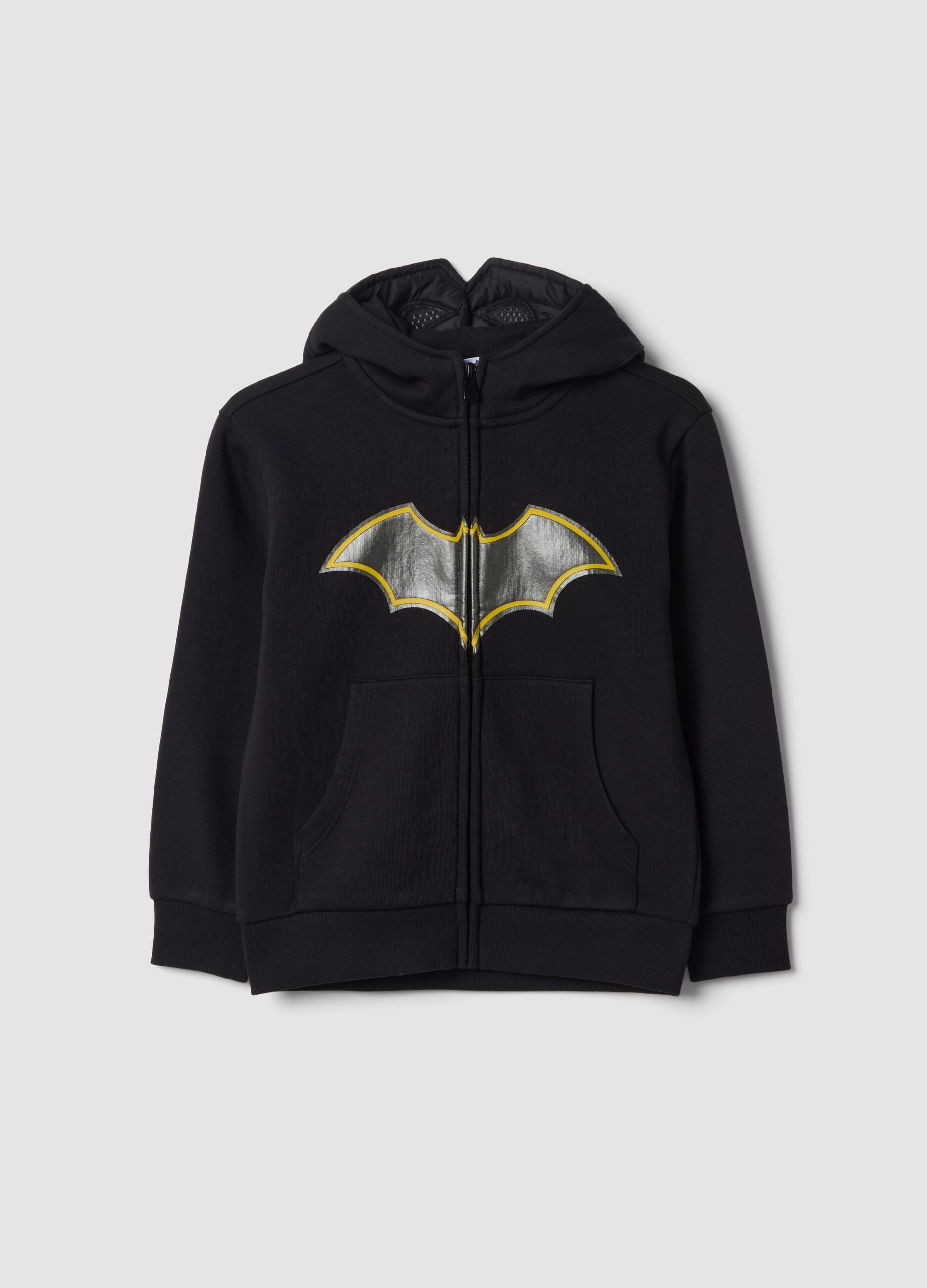 Black cotton-blend Batman print sweatshirt, regular fit