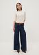 White cable-knit crew-neck jumper, regular fit_1