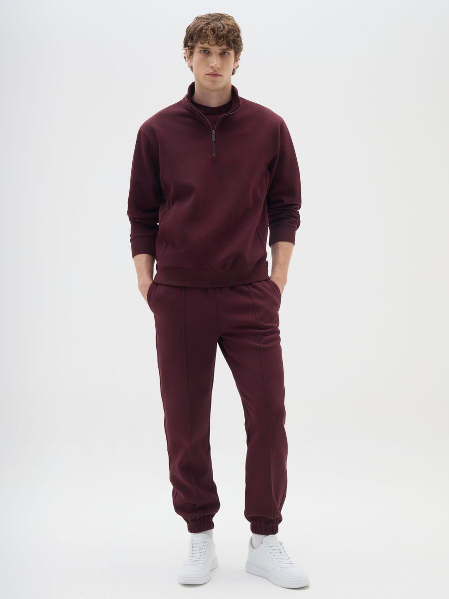 Stretch Brown Piqué Trousers_0
