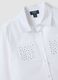 White pure cotton shirt with rhinestones, regular fit, for girls_2