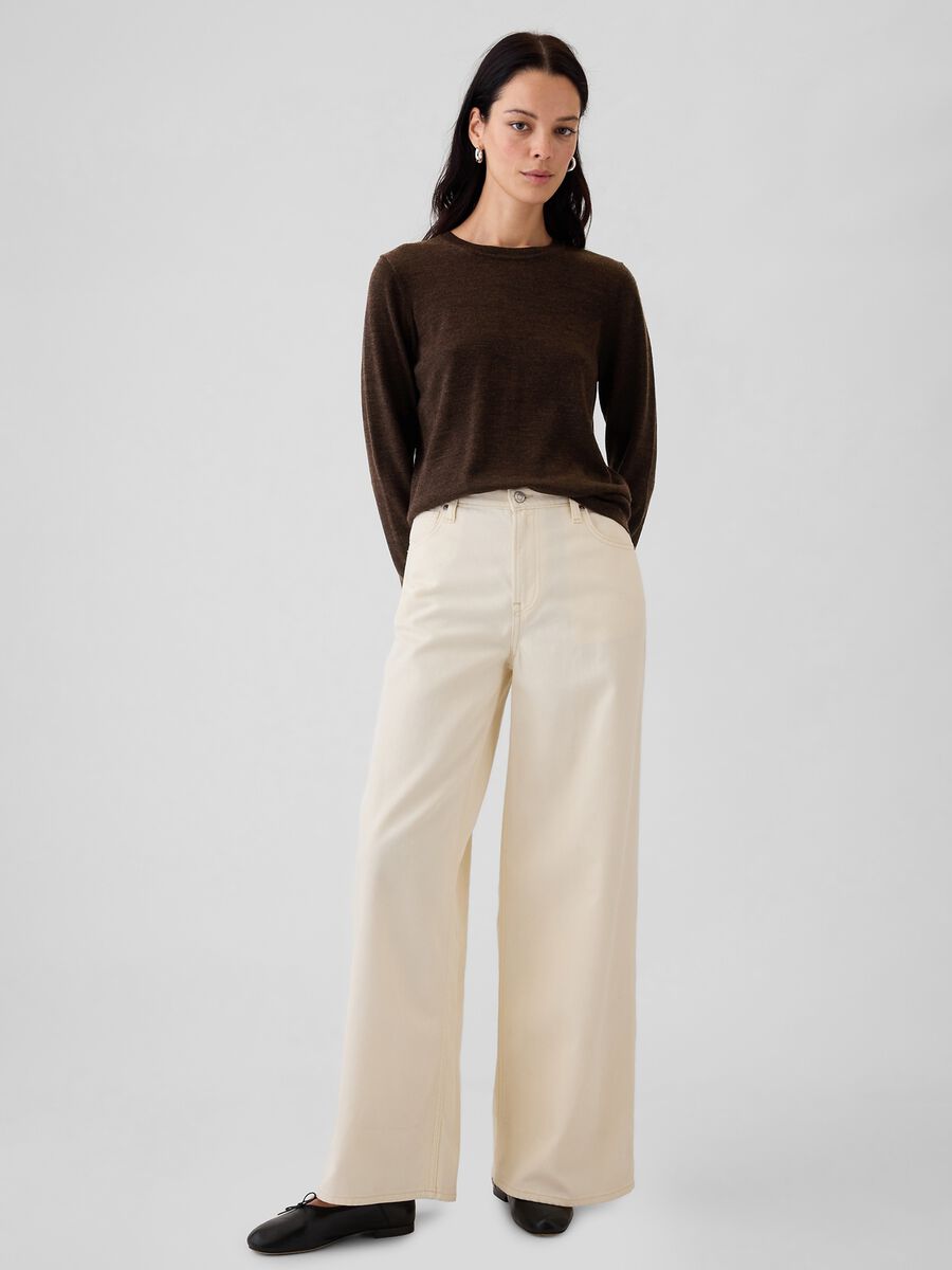 Merino wool pullover with round neck_1