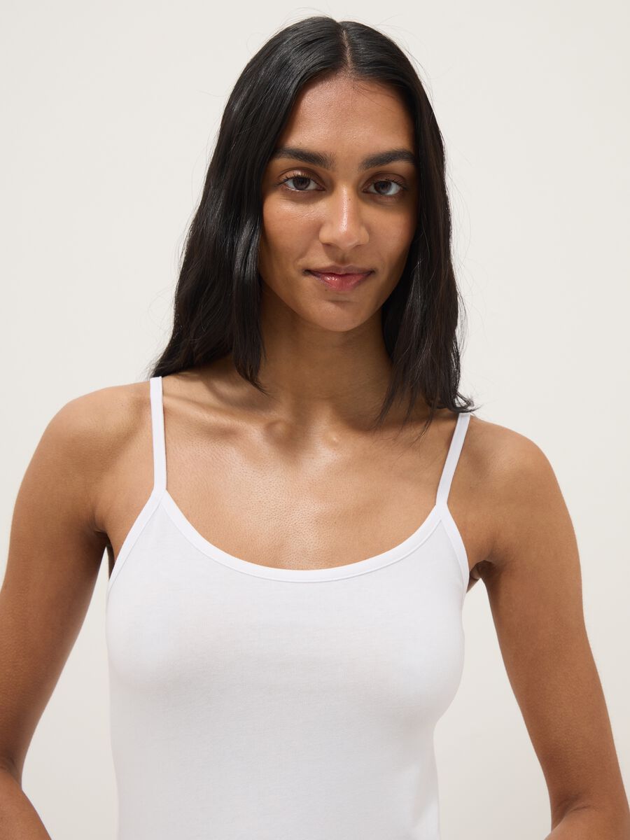 Twin pack of multicolour regular fit stretch cotton vests_1