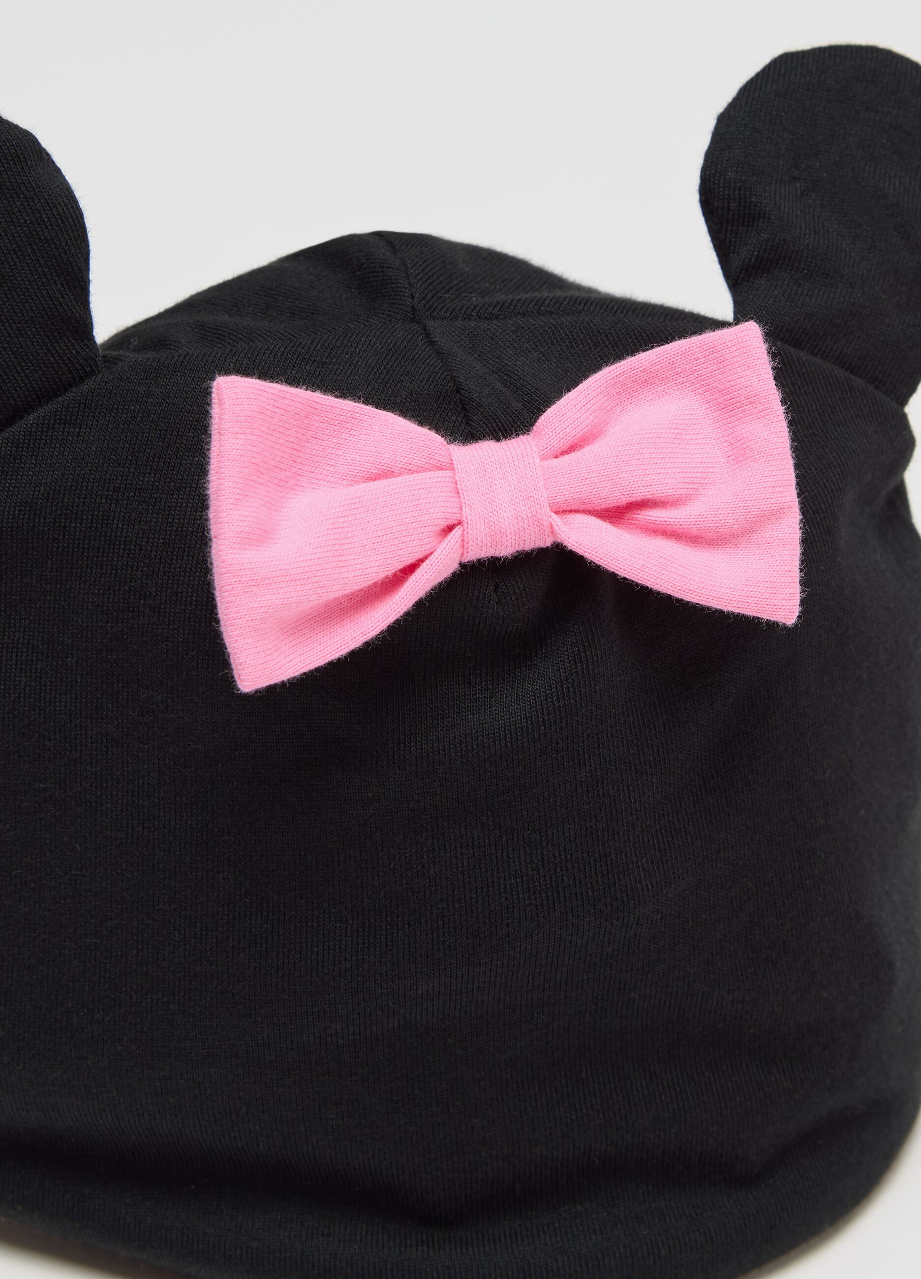 Set with Minnie Mouse romper suit and hat with ears