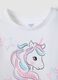 T-shirt in puro cotone bianca da bambina regular fit con stampa_2