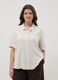 Camicia in misto viscosa e lino bianca regular fit_2