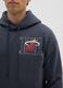 Blue Cotton Blend Hoodie with NBA Logo_3