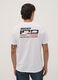 White pure cotton crew-neck T-shirt with Ducati print, regular fit_3