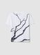 White pure cotton T-shirt with &ldquo;Nature&rdquo; print for boys_2