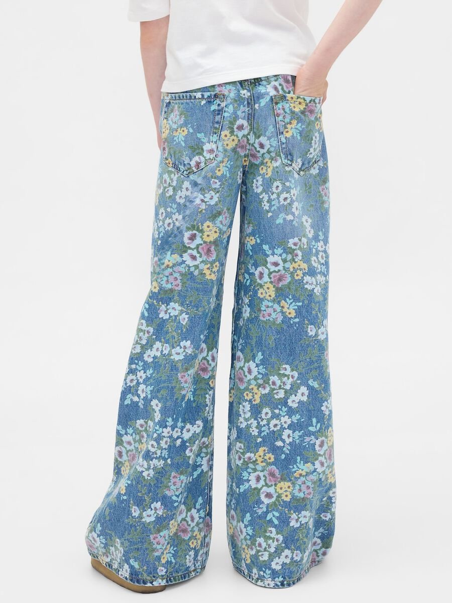 Multicolour Flared Denim Trousers_2