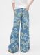 Multicolour Flared Denim Trousers_2