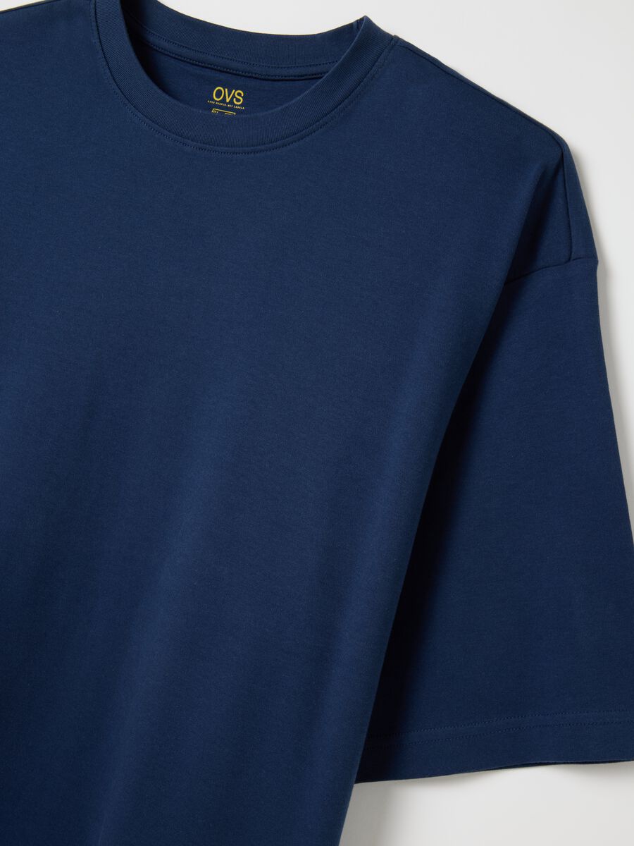 Pure Cotton Short Sleeve Blue T-shirt_5