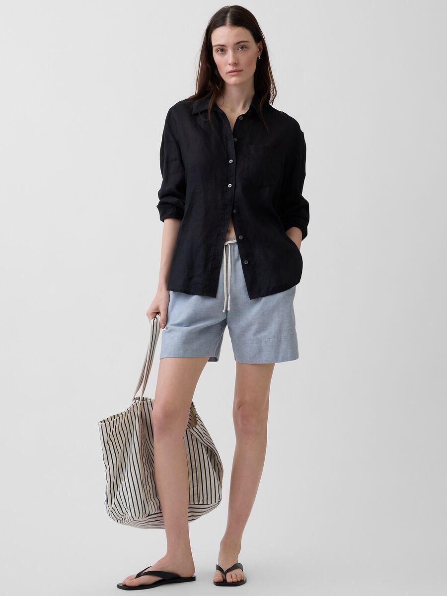 Linen-blend shorts_0