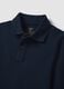 Blue long-sleeve polo shirt in pure organic cotton_2