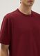 Red pure cotton crew neck T-shirt with relaxed fit_3