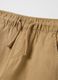 Beige trousers in linen and viscose with drawstring_2