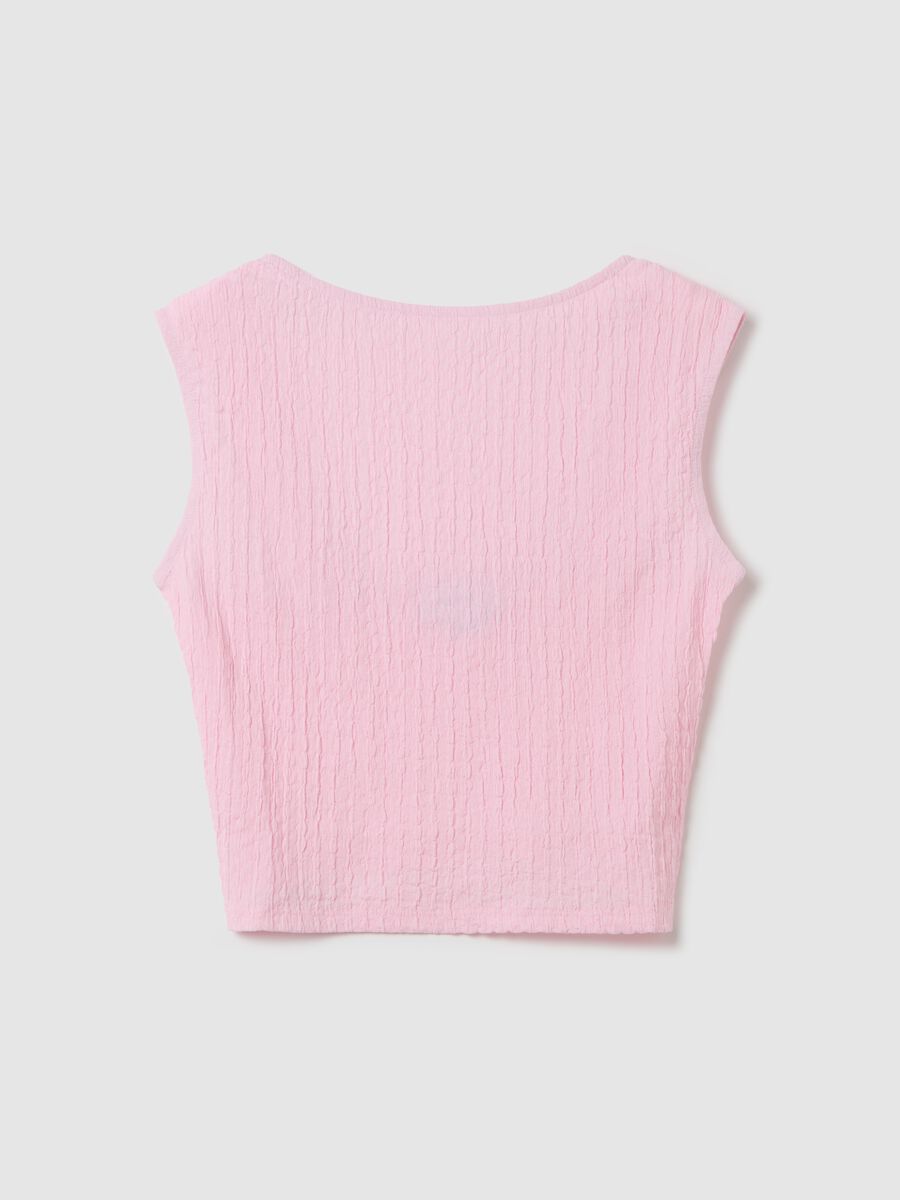 Crinkle-effect cropped tank top_4