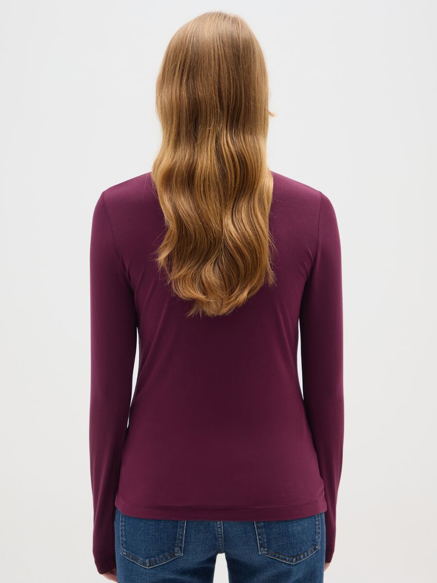 Purple high-neck regular fit jumper_3
