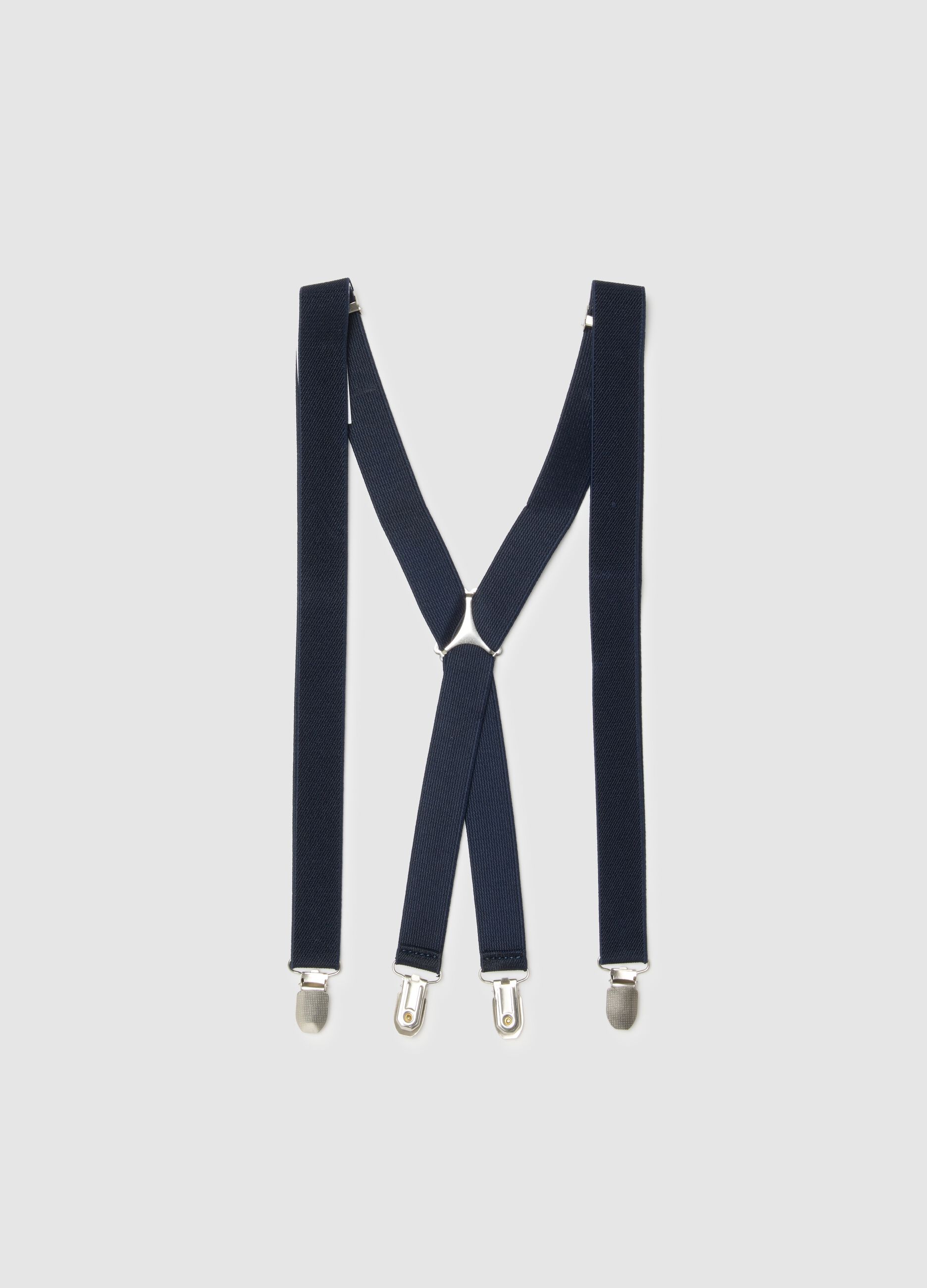 Blue braces with adjustable closure