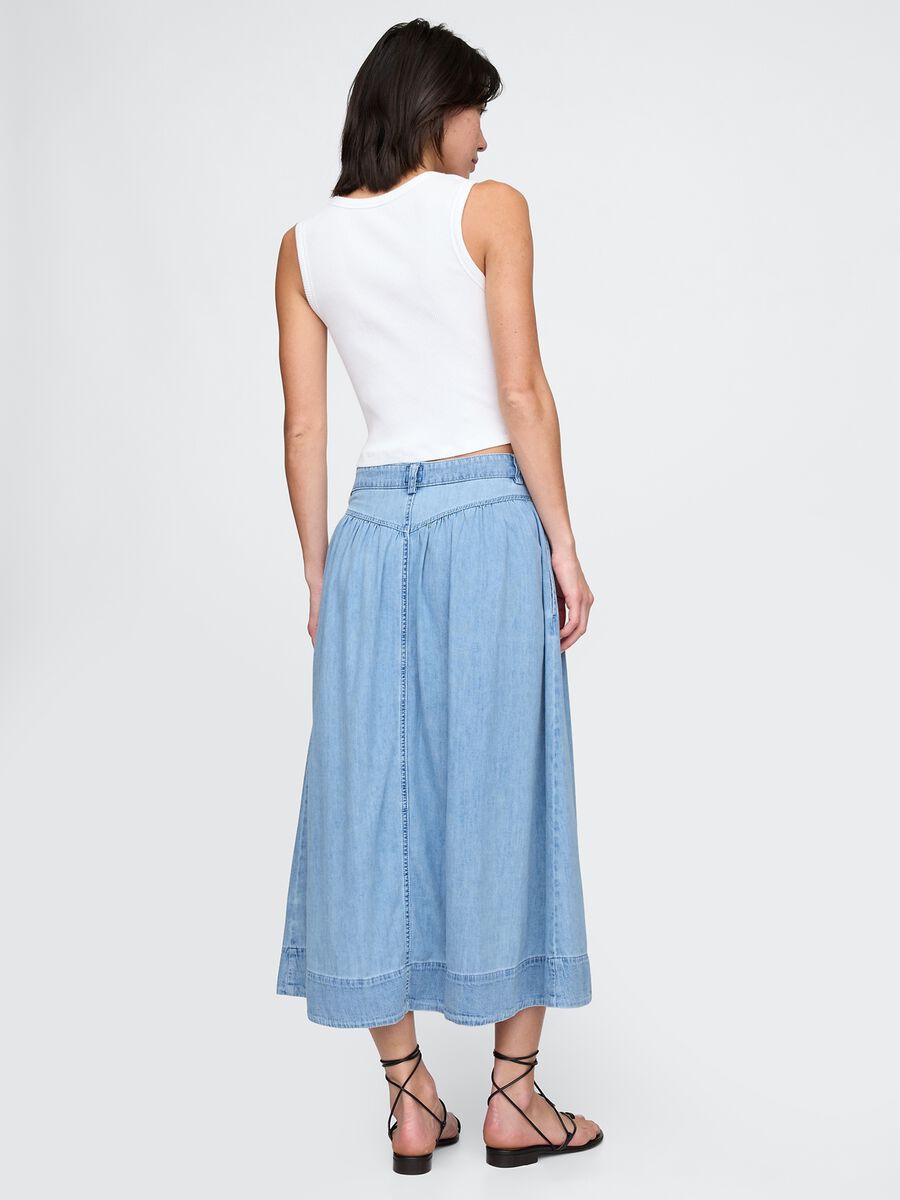 Long denim skirt_2