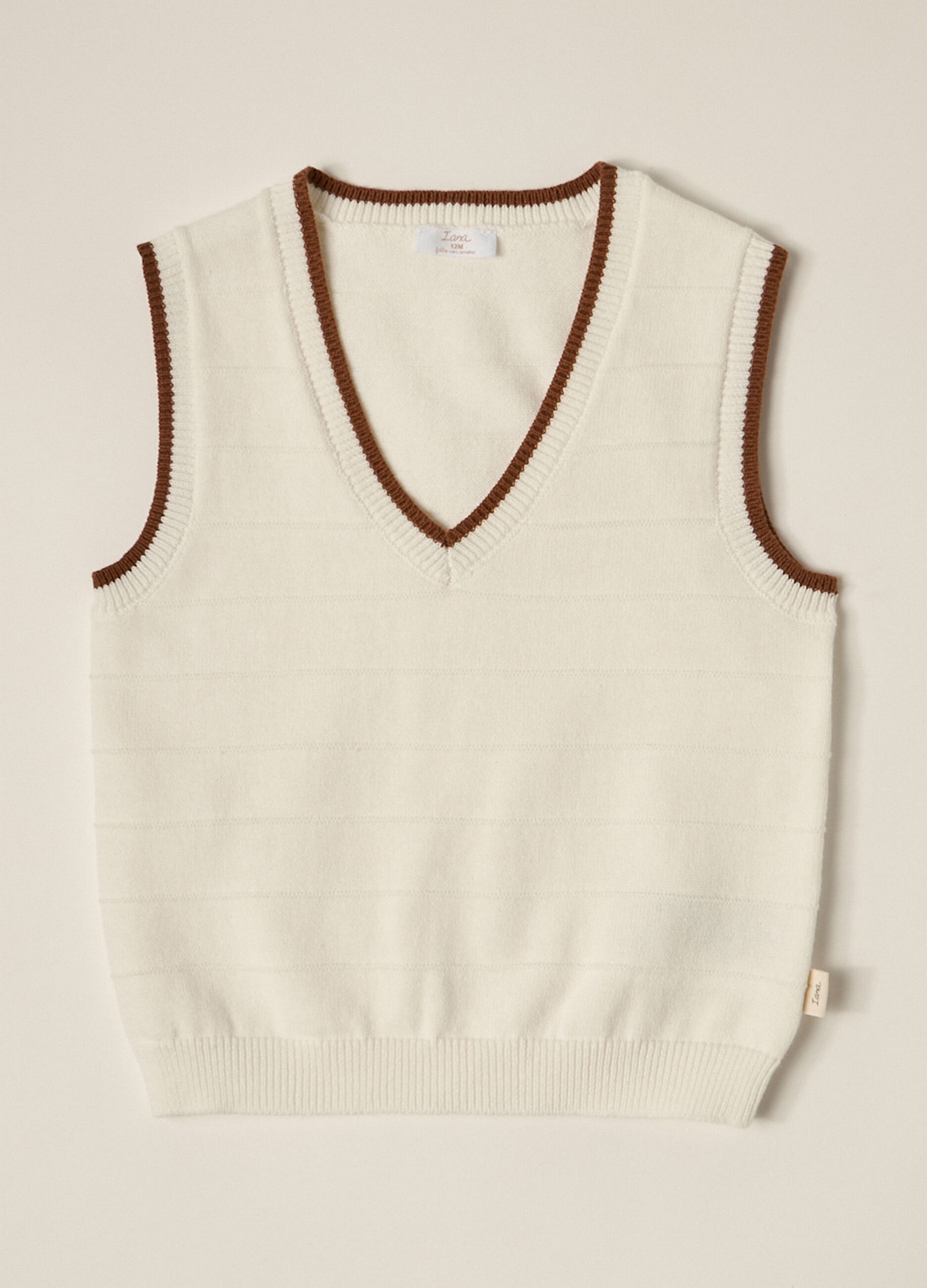 Gilet tricot in puro cotone IANA neonato