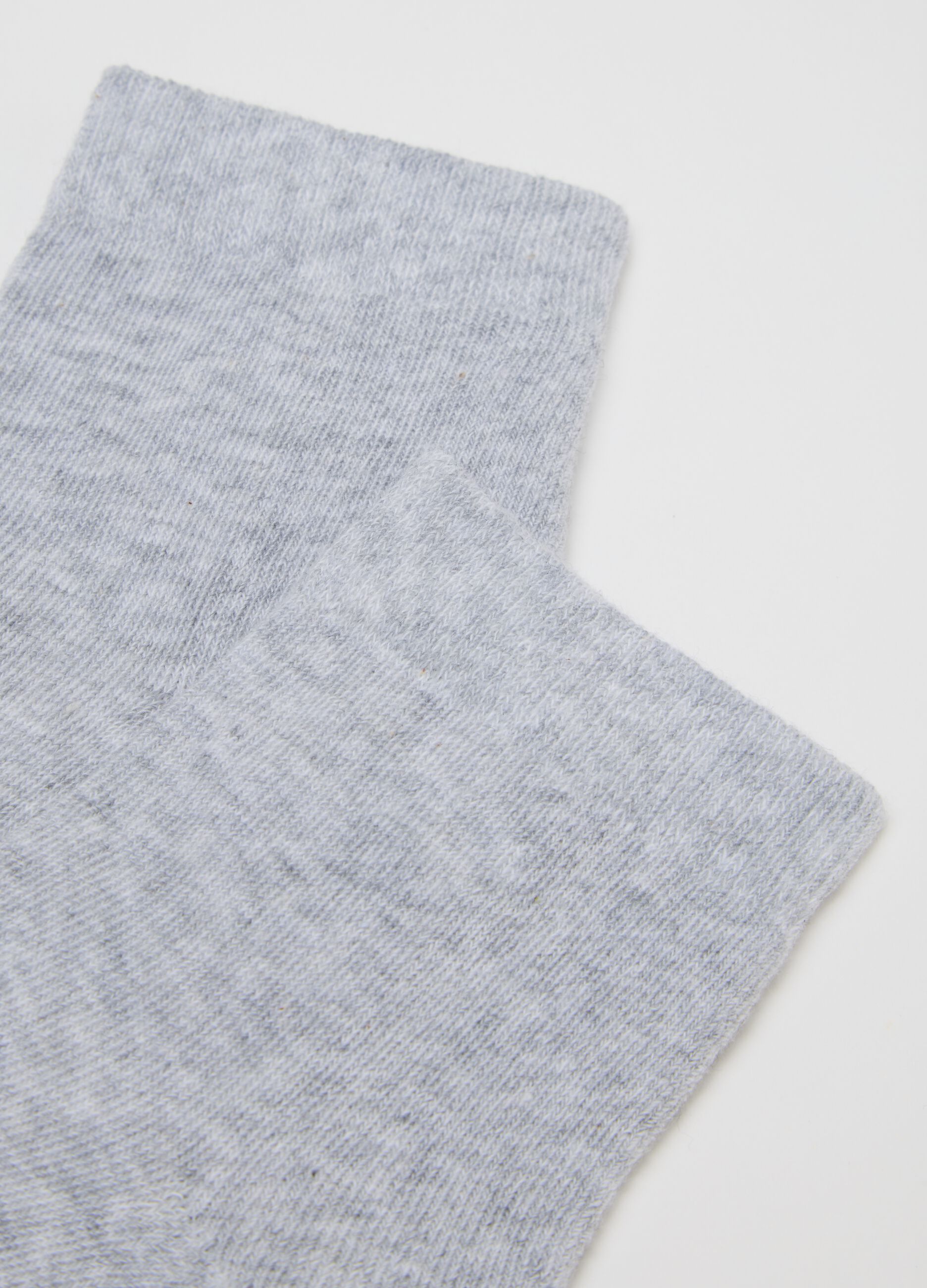 Grey Cotton Blend Sports Socks Set