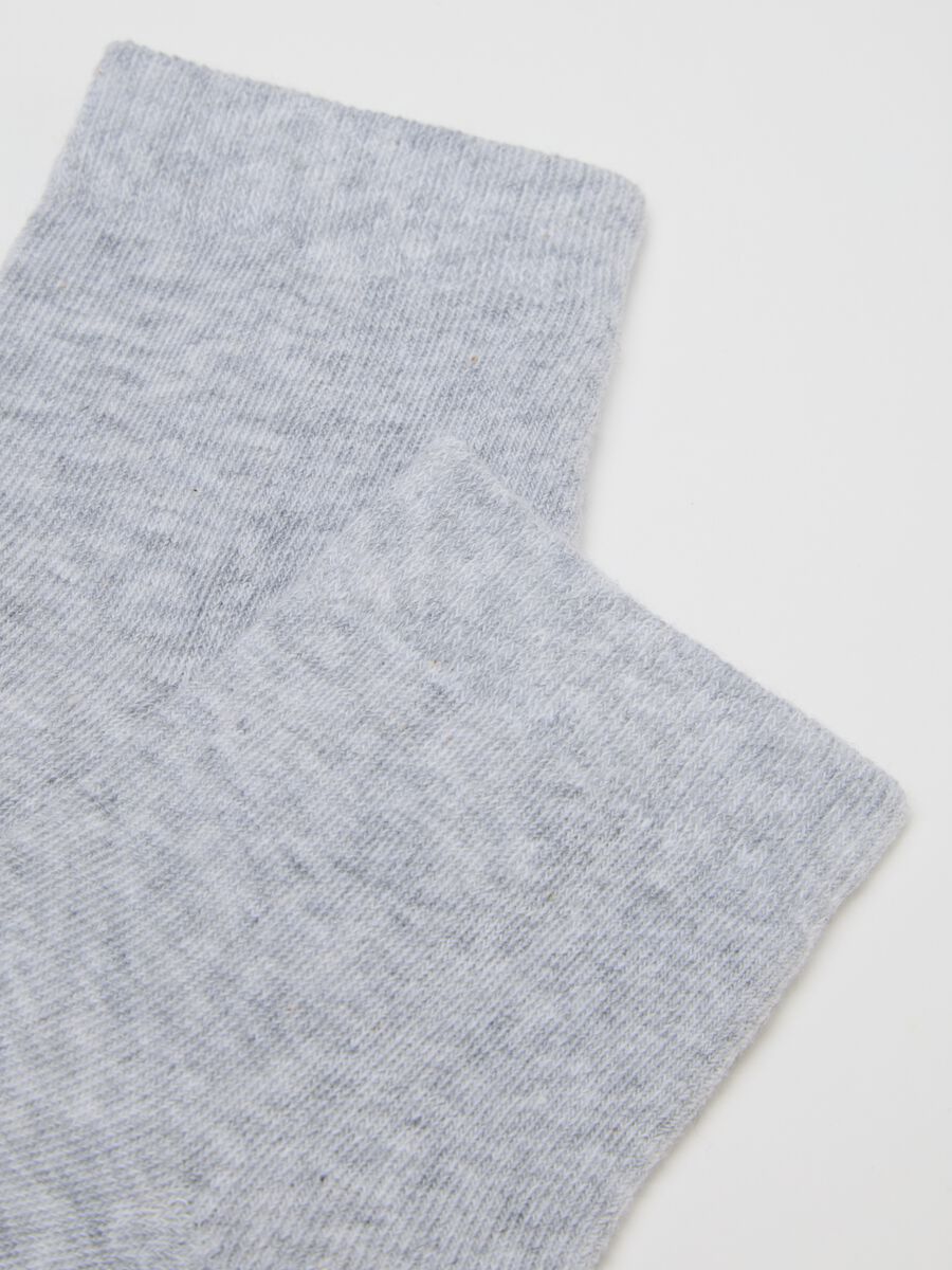 Grey Cotton Blend Sports Socks Set_1
