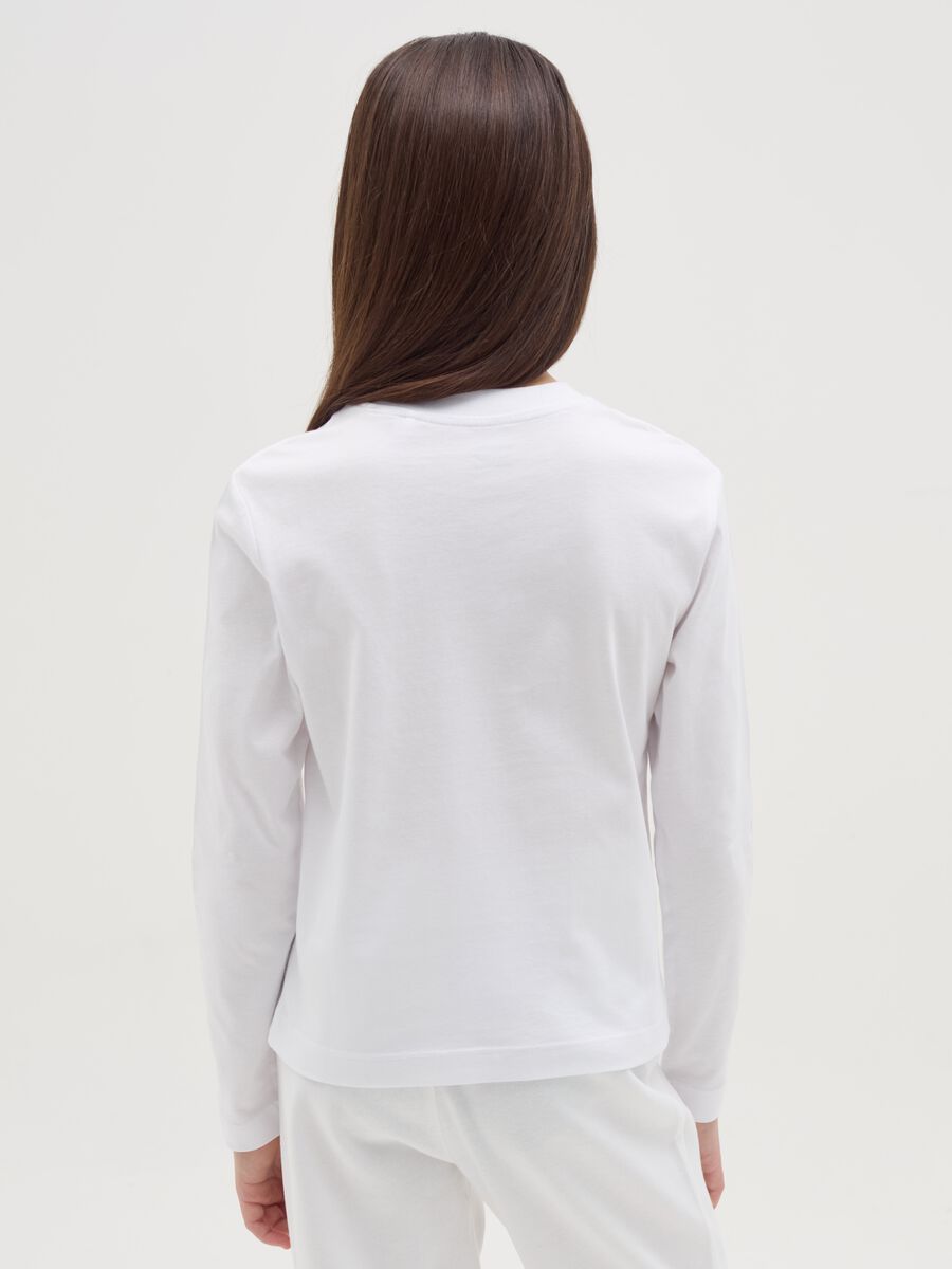T-shirt a maniche lunghe in cotone _1