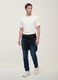 Dark blue stretch cotton denim jeans, regular fit_0