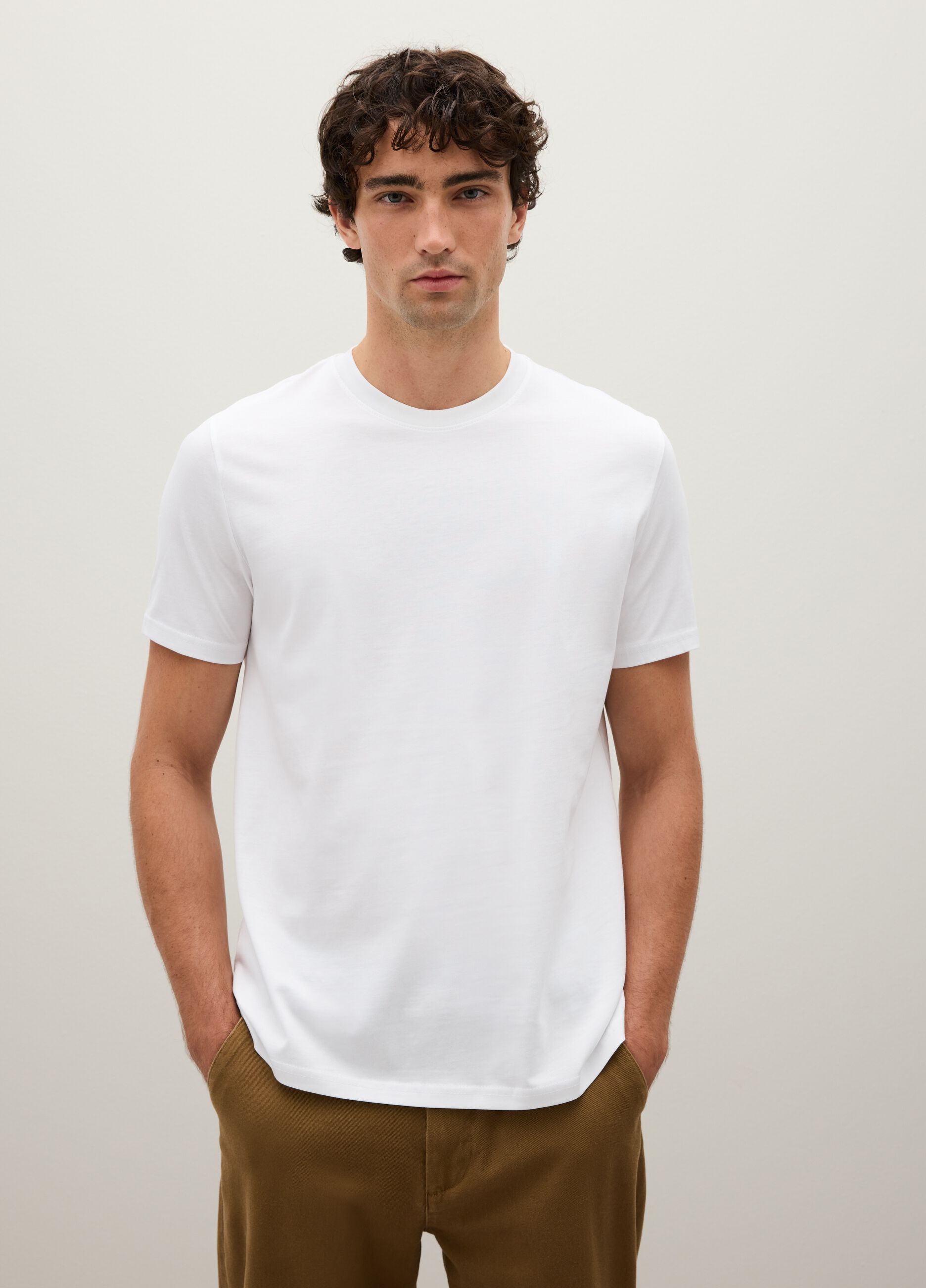 White pure cotton T-shirt