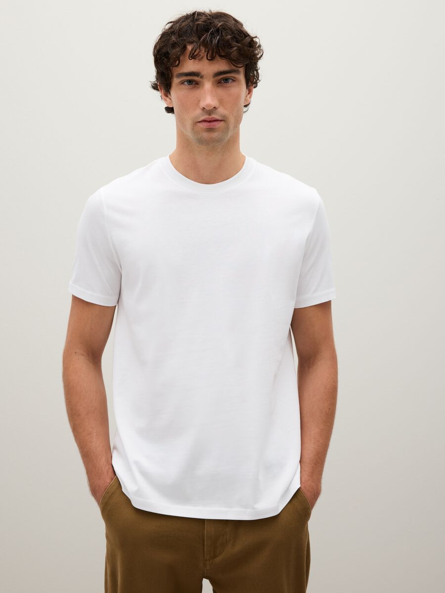 White pure cotton T-shirt_0