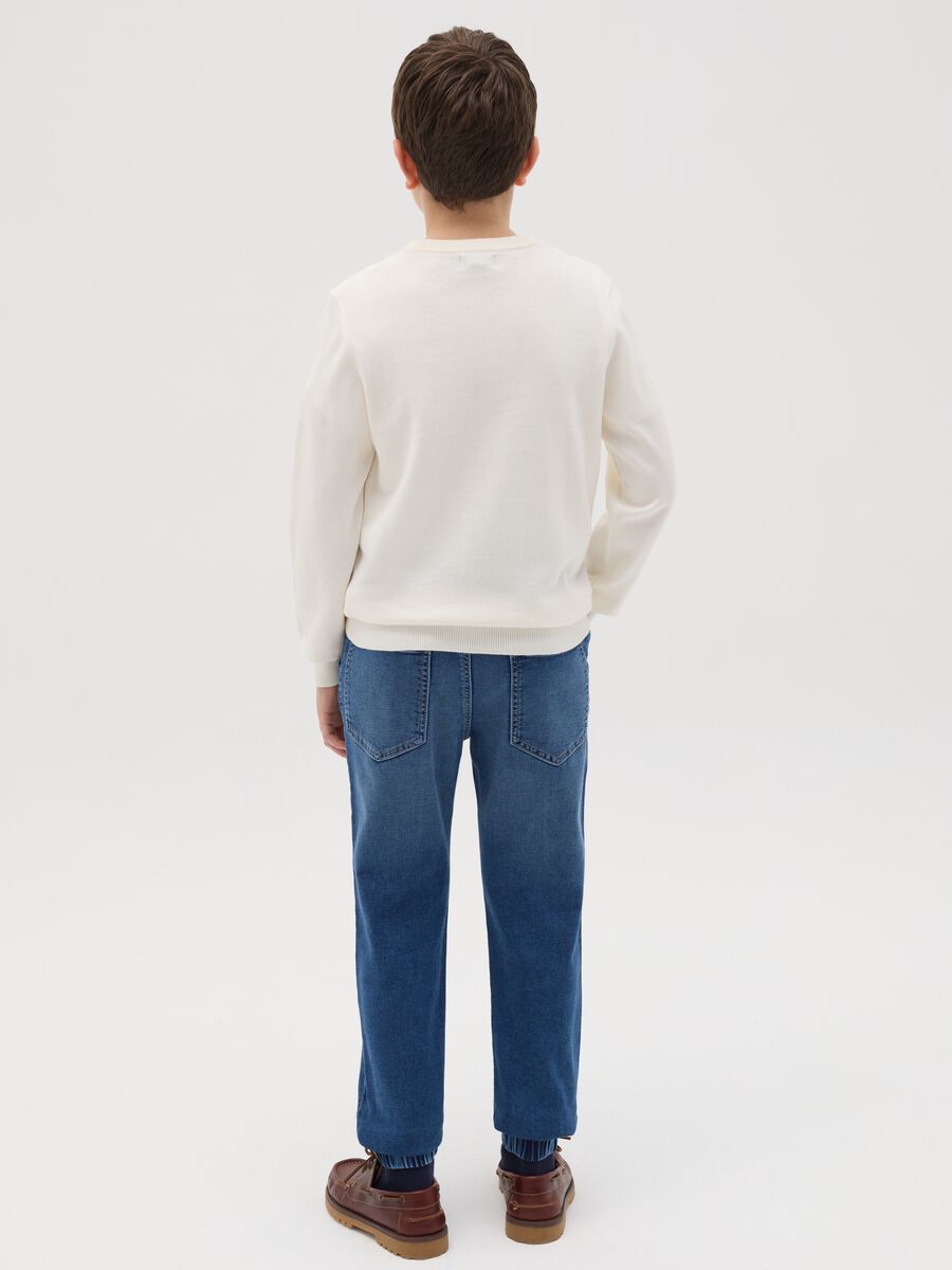 Joggers in denim con coulisse _3