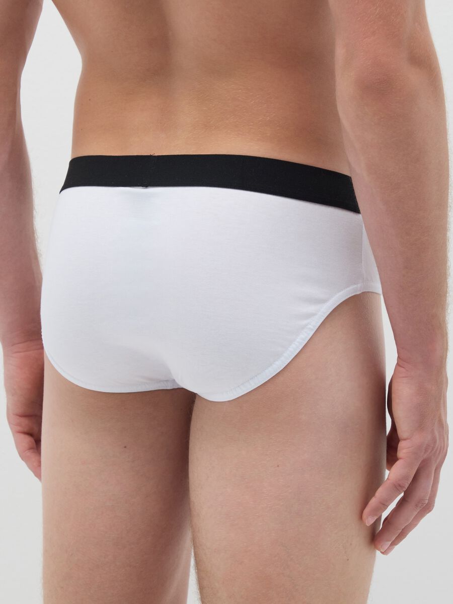 Set of white pure cotton regular fit briefs_3
