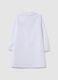 Girls' school smock in white cotton blend with Stitch embroidery_1