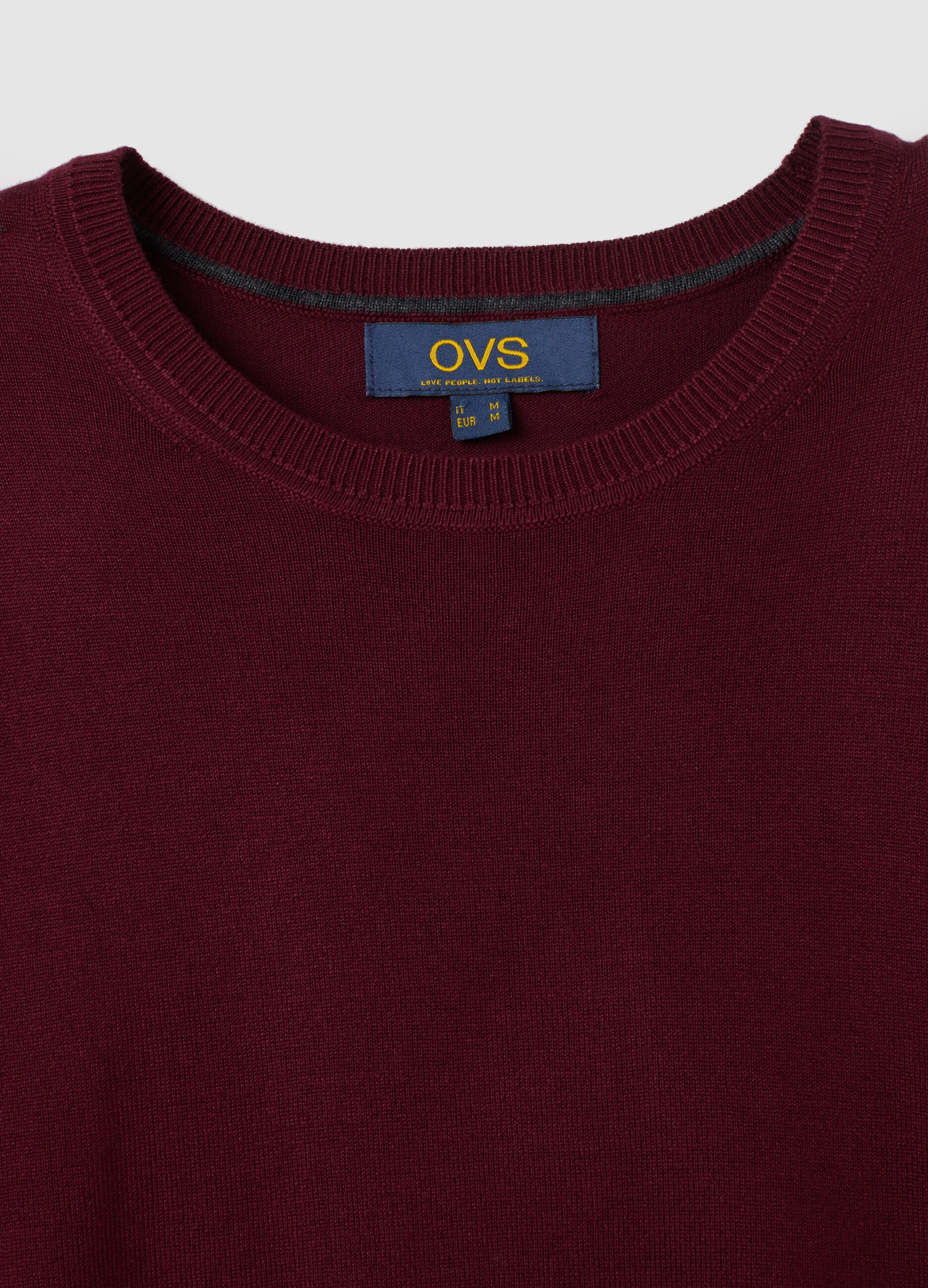 Red viscose blend regular fit jumper