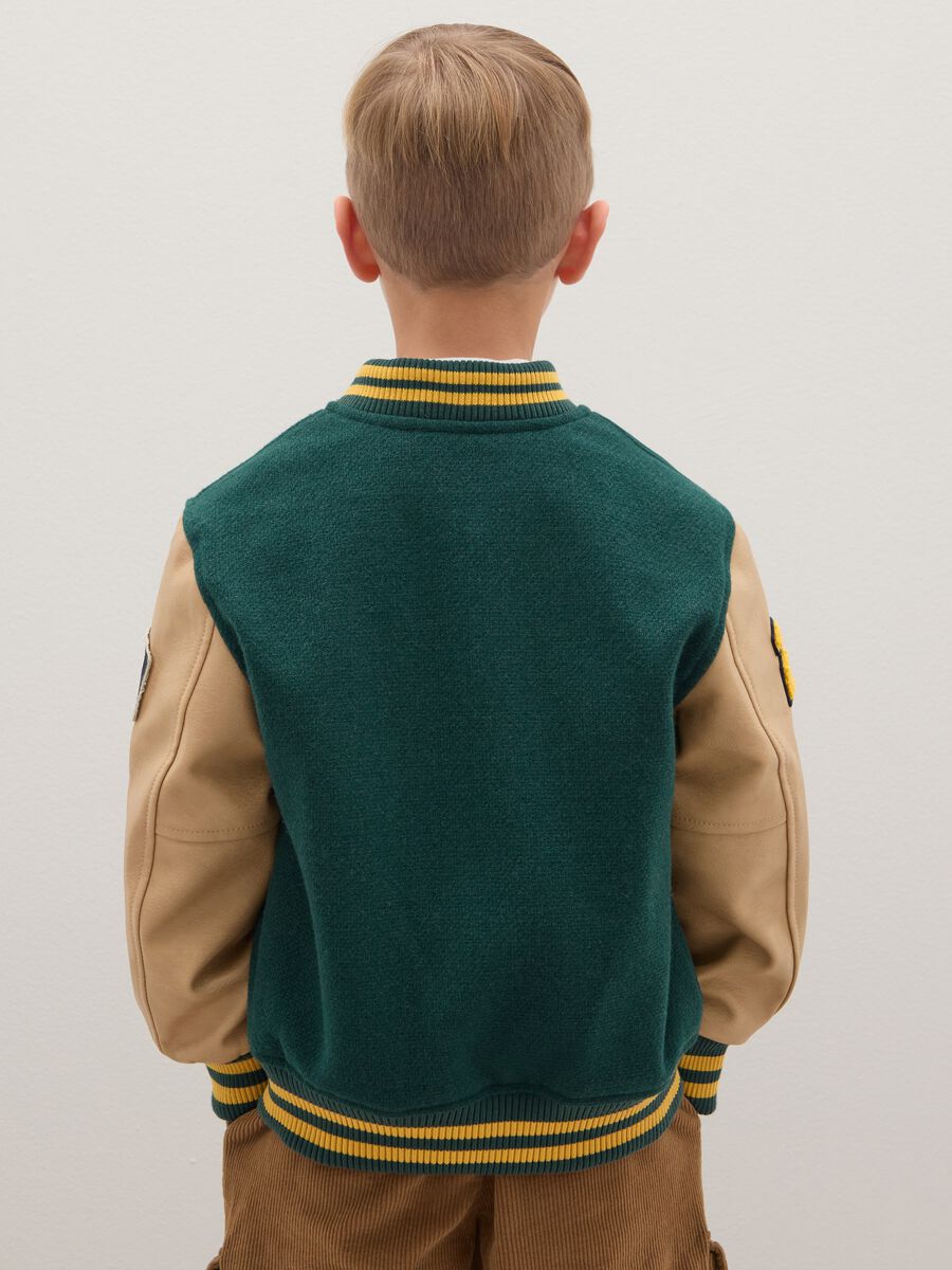 Multicolour kids' jacket with regular fit and buttons_2