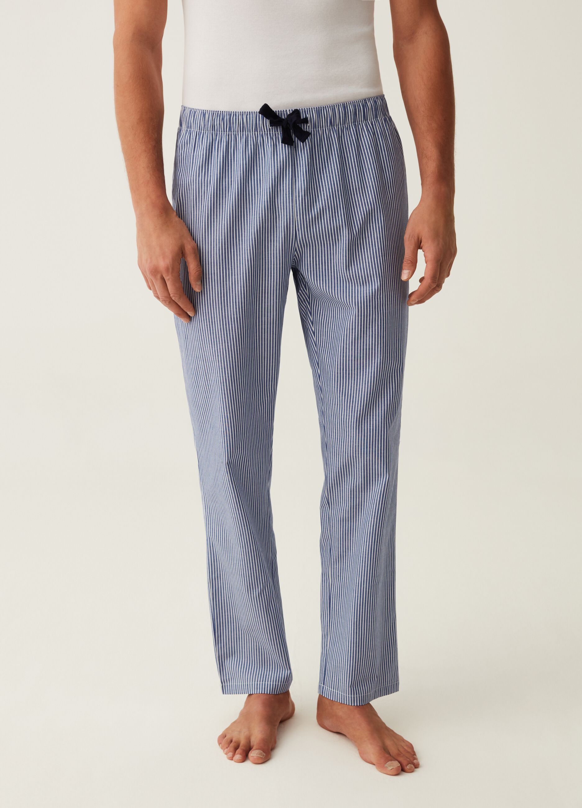 Pantalone pigiama in tela fantasia