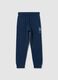 Children's black cotton joggers with a regular fit_0