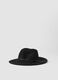 Black pure wool wide-brim hat_1