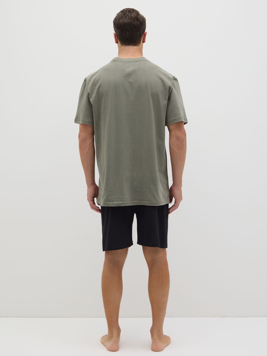 Men's green pure cotton comfort fit set_3