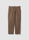 Brown regular-fit stretch cotton twill chino trousers_4
