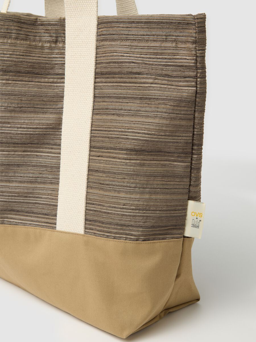 Multicoloured women's bag with striped QUID details_2