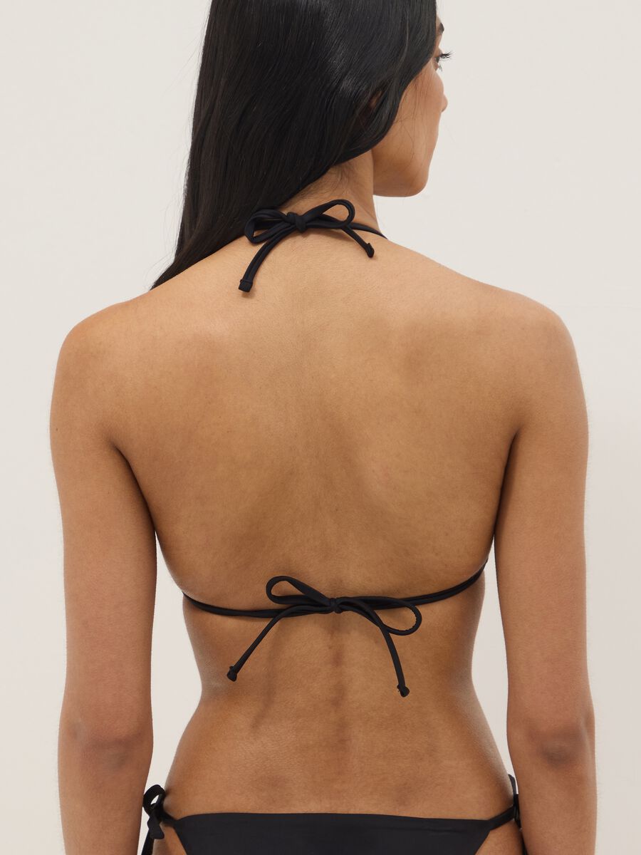 Top bikini a triangolo nero in tessuto elasticizzato_3