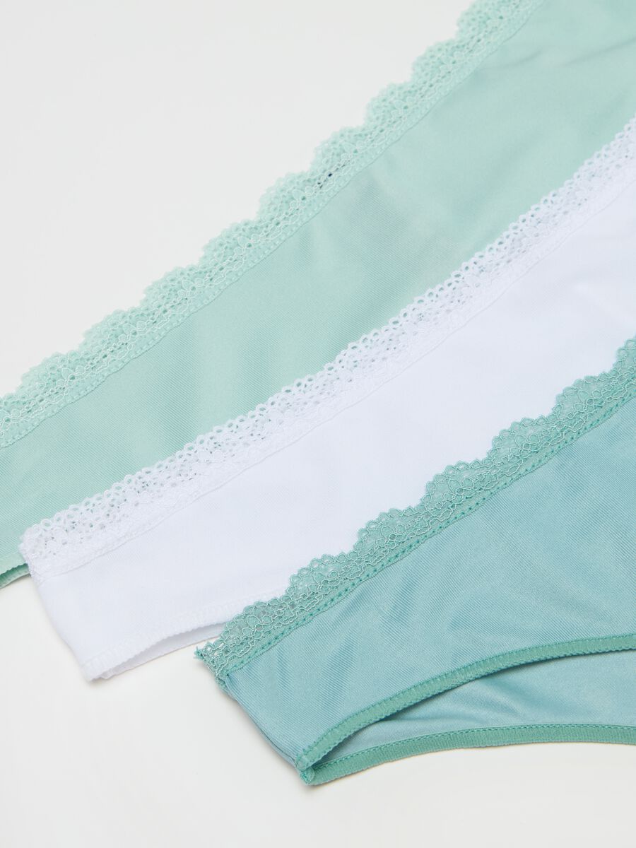 Three-pack Brazilian-cut briefs with lace_5