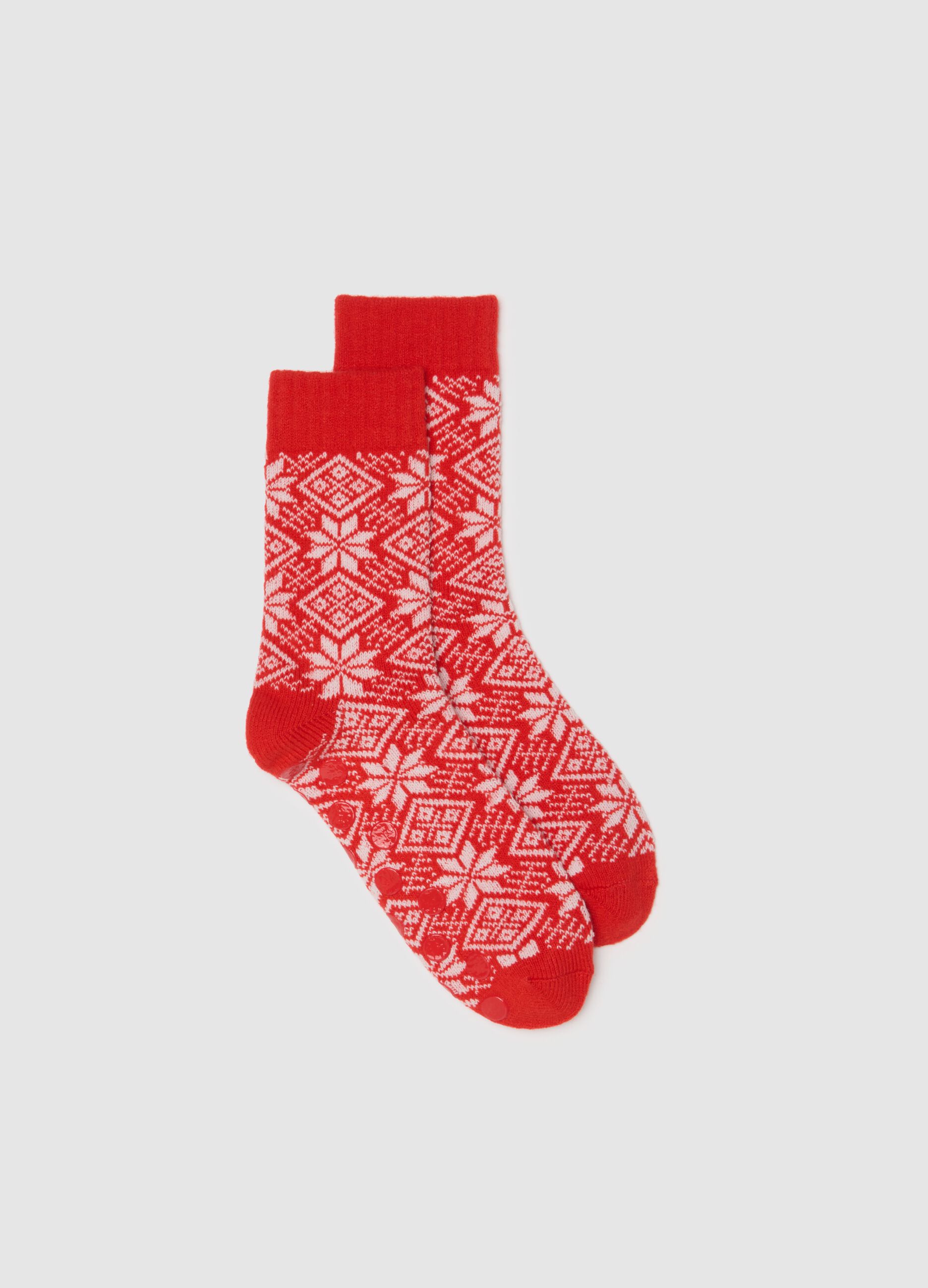 Elastic red Christmas stockings